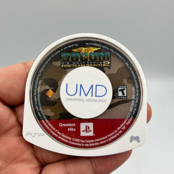 PSP SOCOM US Navy Seals Fireteam Bravo 2 Greatest Hits DISC ONLY - Picture 1 of 3